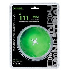 Коронка биметаллическая Diamond Industrial (DIDBIMCO8111) универсальная d111 мм - фото 2