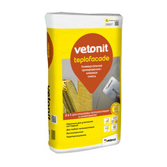 Изображение товара Штукатурно-клеевая смесь для теплоизоляции Vetonit Therm Teplofacade высокопрочная армированная 20 кг