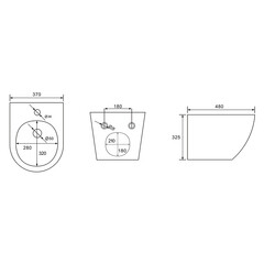 Биде Abber Bequem подвесное (AC1150MW) - фото 2
