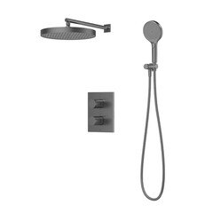Душевая система Iddis Duna встраиваемая с верхним душем с лейкой графит матовый (DUNGM0Ti67)