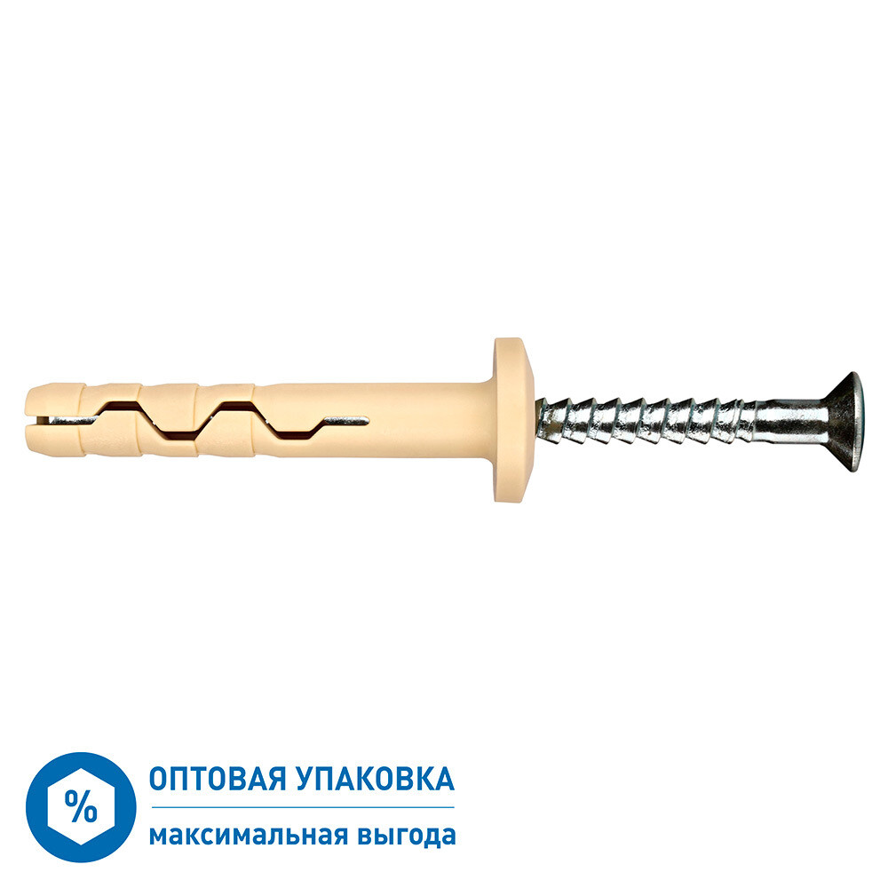 Изображение товара Дюбель-гвоздь Hard-Fix PDG F 6x40 мм грибовидная манжета нейлон 2200 шт.