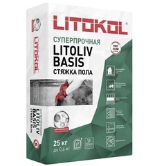 Изображение товара Ровнитель (стяжка пола) первичный Litokol Litoliv Basis высокопрочный 25 кг