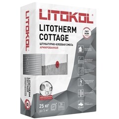 Изображение товара Штукатурно-клеевая смесь универсальная Litokol Litotherm Cottage 25 кг