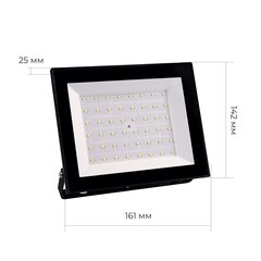 Прожектор светодиодный IN HOME 6500К 70 Вт IP65 черный - фото 3