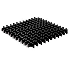 Элемент для потолка грильято Grand Line 50х50х40х10 мм «папа» 0,6 м черный матовый - фото 3