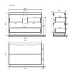 Тумба под раковину Sancos Libra Floor 120 см напольная белая (LB120F-1W) - фото 2