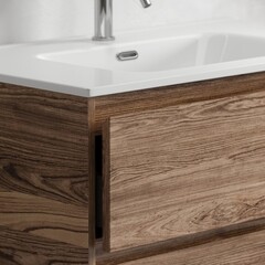 Тумба под раковину Sancos Libra Floor 70 см напольная дуб чарльстон (LB70FECH) - фото 6