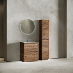 Тумба под раковину Sancos Libra Floor 70 см напольная дуб чарльстон (LB70FECH) - фото 9