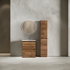 Тумба под раковину Sancos Libra Floor 70 см напольная дуб чарльстон (LB70FECH) - фото 8