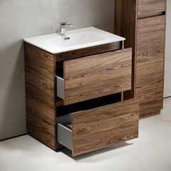 Тумба под раковину Sancos Libra Floor 70 см напольная дуб чарльстон (LB70FECH) - фото 5