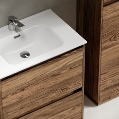 Тумба под раковину Sancos Libra Floor 70 см напольная дуб чарльстон (LB70FECH) - фото 3