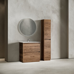 Тумба под раковину Sancos Libra Floor 80 см напольная дуб чарльстон (LB80FECH) - фото 9