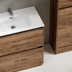 Тумба под раковину Sancos Libra Floor 80 см напольная дуб чарльстон (LB80FECH) - фото 3