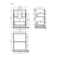 Тумба под раковину Sancos Libra Floor 60 см напольная дуб галифакс натуральный (LB60FEG) - фото 2