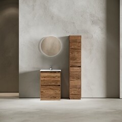 Тумба под раковину Sancos Libra Floor 60 см напольная дуб чарльстон (LB60FECH) - фото 9