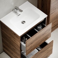 Тумба под раковину Sancos Libra Floor 60 см напольная дуб чарльстон (LB60FECH) - фото 5