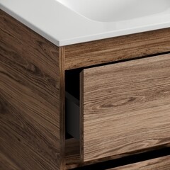 Тумба под раковину Sancos Libra Floor 60 см напольная дуб чарльстон (LB60FECH) - фото 4