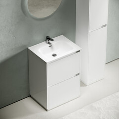 Тумба под раковину Sancos Libra Floor 60 см напольная белая (LB60FW) - фото 5