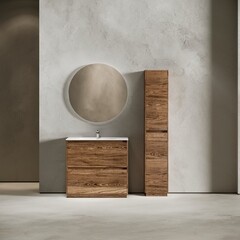 Тумба под раковину Sancos Libra Floor 90 см напольная дуб чарльстон (LB90FECH) - фото 9