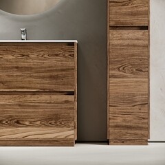 Тумба под раковину Sancos Libra Floor 90 см напольная дуб чарльстон (LB90FECH) - фото 3