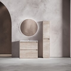 Тумба под раковину Sancos Libra Floor 90 см напольная дуб галифакс натуральный (LB90FEG) - фото 9