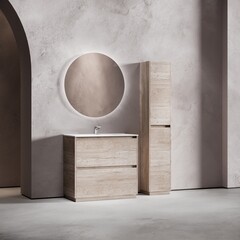 Тумба под раковину Sancos Libra Floor 90 см напольная дуб галифакс натуральный (LB90FEG) - фото 6