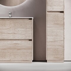 Тумба под раковину Sancos Libra Floor 90 см напольная дуб галифакс натуральный (LB90FEG) - фото 3