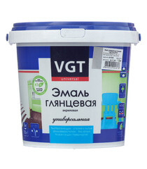 Эмаль акриловая глянцевая св.серая VGT 1 кг