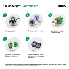 Картридж для смесителя короткий Iddis d40 мм с керамическими пластинами (999C40D0SM) - фото 5