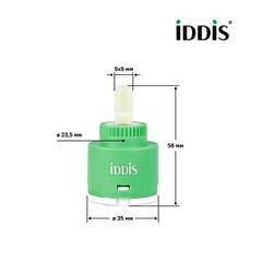Картридж для смесителя короткий Iddis d35 мм с керамическими пластинами (999C35D0SM) - фото 3
