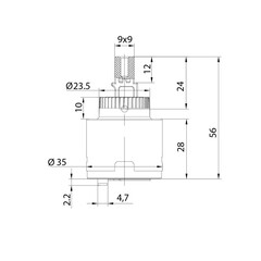 Картридж для смесителя короткий Iddis d35 мм с керамическими пластинами (999C35D0SM) - фото 2