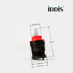 Картридж для смесителя удлиненный Iddis d35 мм с керамическими пластинами (999C35H2SM) - фото 5