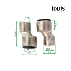 Эксцентрик для смесителя Iddis 3/4х1/2 42 мм (2 шт.) (982BR042SM) - фото 4