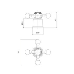 Маховик для смесителя Iddis 8х20 мм хром (2 шт.) (991KR201SM) - фото 2