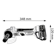 Шлифмашина угловая аккумуляторная Bosch GWS 180-LI Brushless 18 В d125 мм без АКБ и ЗУ (06019H9020) - фото 4