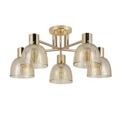 Люстра потолочная Schaffner Lettore E14 200 Вт 18 кв.м (4570-5 GD) - фото 5