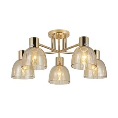 Люстра потолочная Schaffner Lettore E14 200 Вт 18 кв.м (4570-5 GD) - фото 1