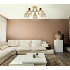 Люстра потолочная Schaffner Lettore E14 200 Вт 18 кв.м (4570-5 GD) - фото 2