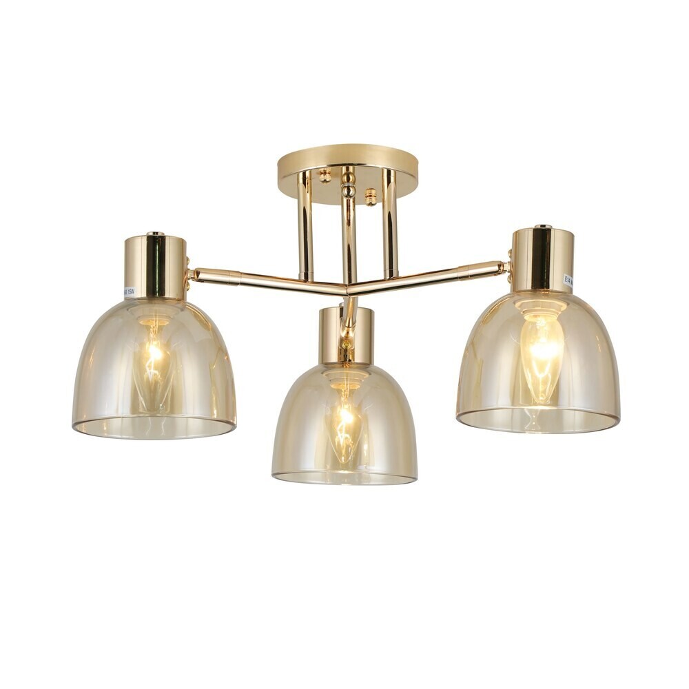 Изображение товара Люстра потолочная Schaffner Lettore E14 120 Вт для кухни с плафоном из стекла