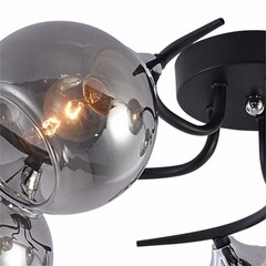 Люстра потолочная Schaffner Sorriso E27 300 Вт 18 кв.м (4105-5 BK-CR) - фото 3