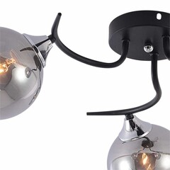 Люстра потолочная Schaffner Sorriso E27 180 Вт 15 кв.м (4105-3 BK-CR) - фото 5