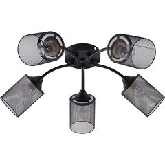 Люстра потолочная Schaffner Barreno E27 300 Вт 18 кв.м (4435-5 BK) - фото 8