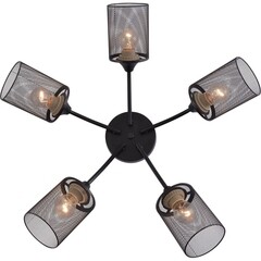 Люстра потолочная Schaffner Barreno E27 300 Вт 18 кв.м (4435-5 BK) - фото 7