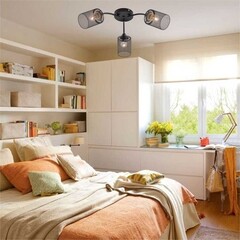 Люстра потолочная Schaffner Barreno E27 180 Вт 15 кв.м (4435-3 BK) - фото 3