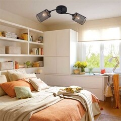 Люстра потолочная Schaffner Barreno E27 120 Вт 12 кв.м (4435-2 BK) - фото 3