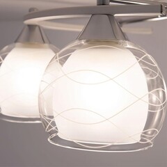 Люстра потолочная Schaffner Maillot E27 240 Вт 20 кв.м (4655-6 WH-CR) - фото 6