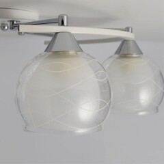 Люстра потолочная Schaffner Maillot E27 240 Вт 20 кв.м (4655-6 WH-CR) - фото 5