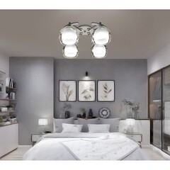 Люстра потолочная Schaffner Maillot E27 160 Вт 16 кв.м (4655-4 WH-CR) - фото 2