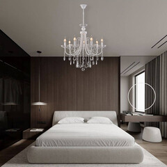 Люстра подвесная Schaffner Fuerte E14 280 Вт 20 кв.м (4070-7 WH) - фото 3