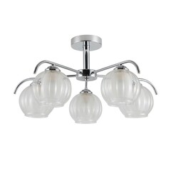 Люстра потолочная Schaffner Festa E27 200 Вт 18 кв.м (4365-5 CR) - фото 5